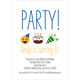 Blue Emoji Party Icons Birthday Invitations Image 3 of 5